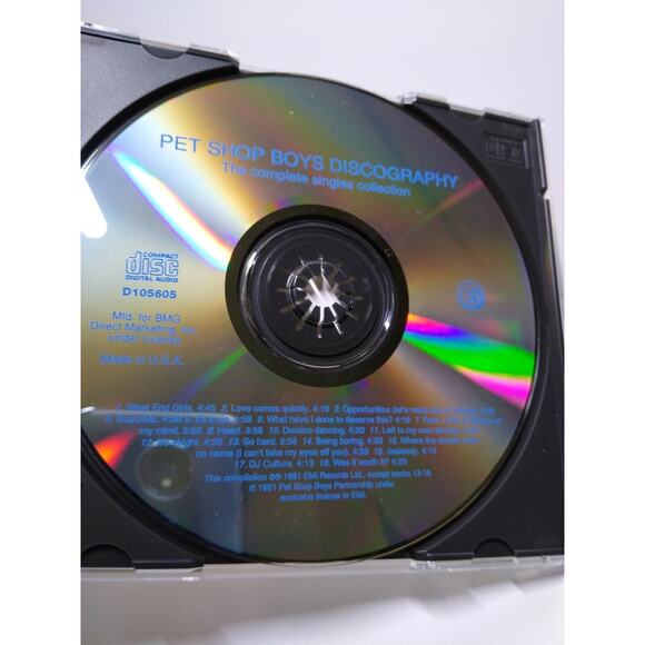 Pet Shop Boys Discography The Complete Singles Collection BMG Club Synth-Pop - Picture 2 of 3